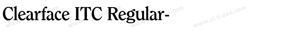 Clearface ITC Regular字体转换
